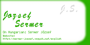 jozsef sermer business card