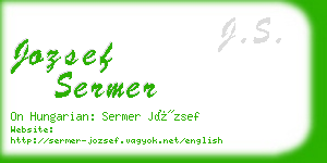 jozsef sermer business card